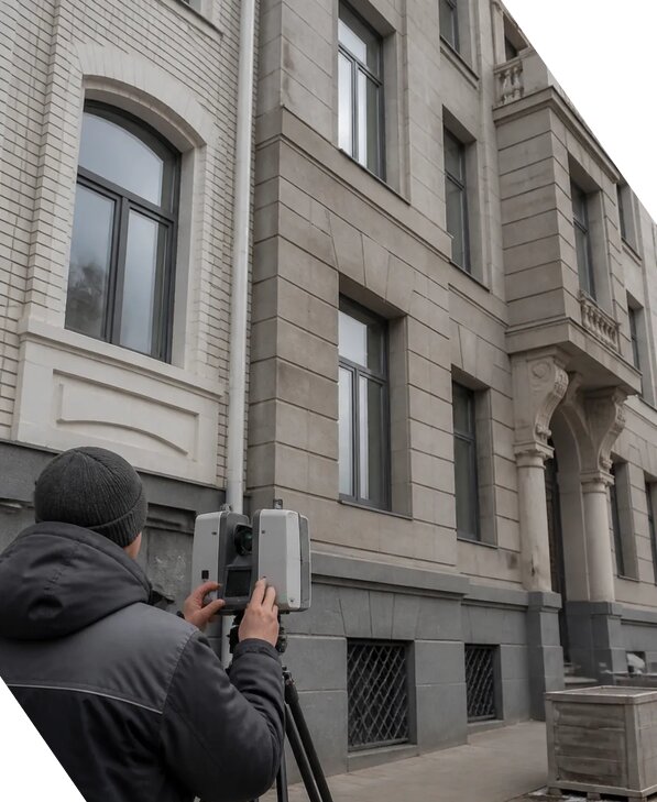 Лазерное сканирование фасадов зданий для обследования в Пыти-Яхах